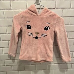 ISAAC MIZRAHI little girls cozy cat soft pink hoodie /size S